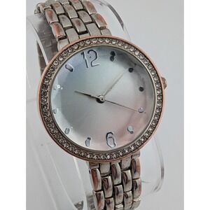 Time & Tru Women's Watch 32mm Case Blue/Pink Ombre Dial 7" Band- New Battery